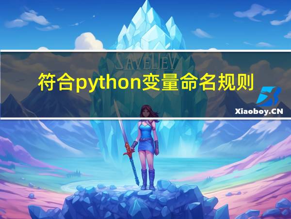 符合python变量命名规则的有哪些的相关图片