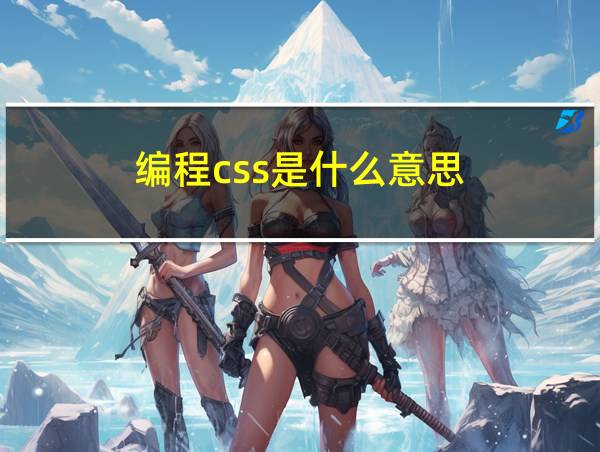 编程css是什么意思的相关图片