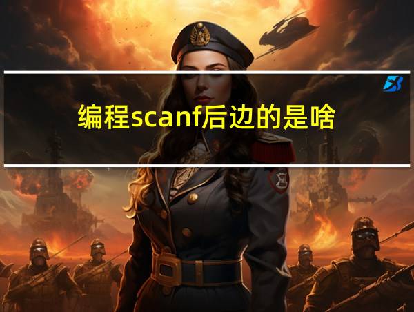 编程scanf后边的是啥的相关图片