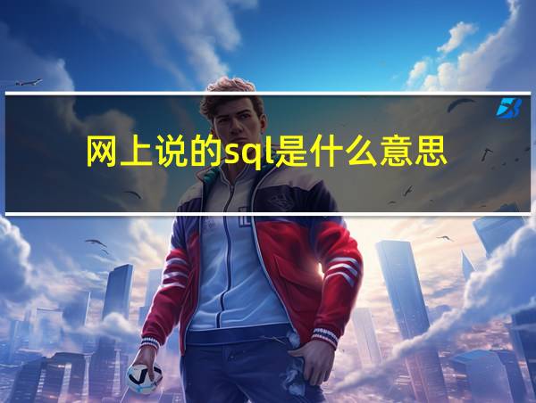 网上说的sql是什么意思的相关图片