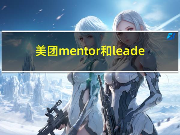 美团mentor和leader的相关图片