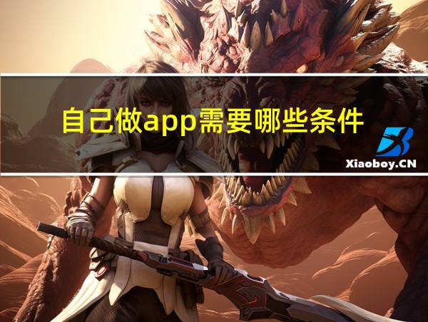 自己做app需要哪些条件的相关图片