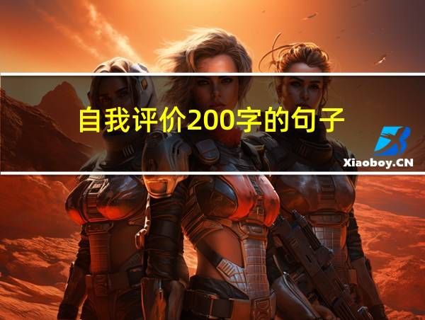 自我评价200字的句子的相关图片