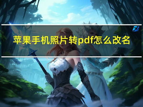 苹果手机照片转pdf怎么改名的相关图片