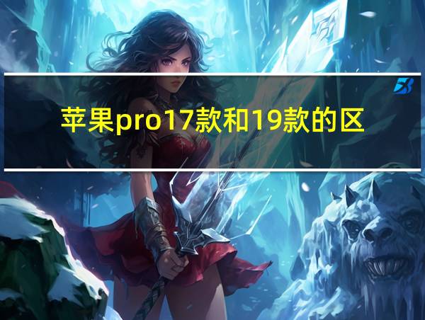 苹果pro17款和19款的区别的相关图片