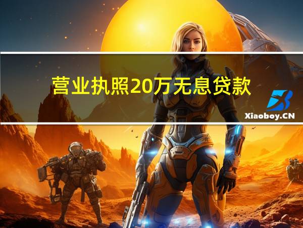 营业执照20万无息贷款的相关图片