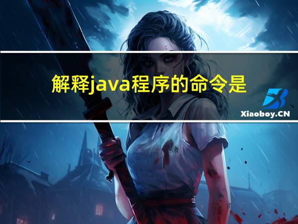 解释java程序的命令是的相关图片