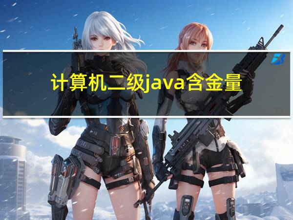 计算机二级java含金量的相关图片