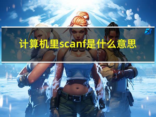 计算机里scanf是什么意思的相关图片