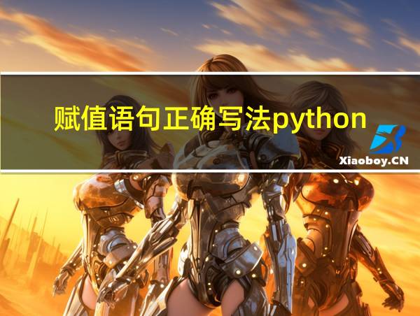 赋值语句正确写法python的相关图片