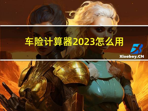 车险计算器2023怎么用的相关图片