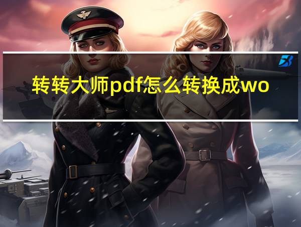 转转大师pdf怎么转换成word的相关图片