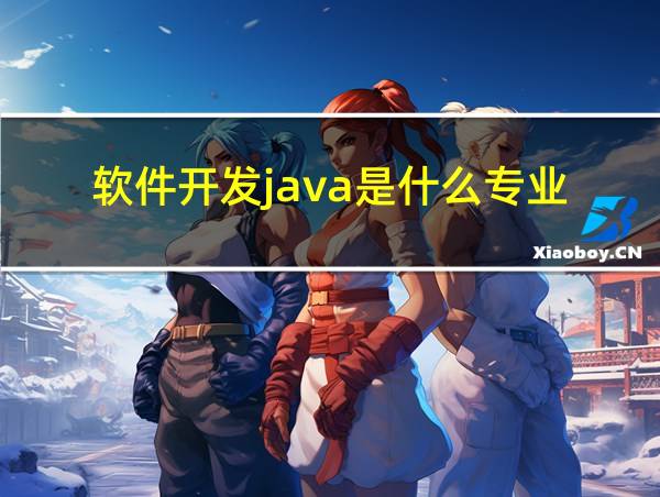 软件开发java是什么专业的相关图片