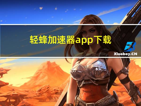 轻蜂加速器app下载的相关图片