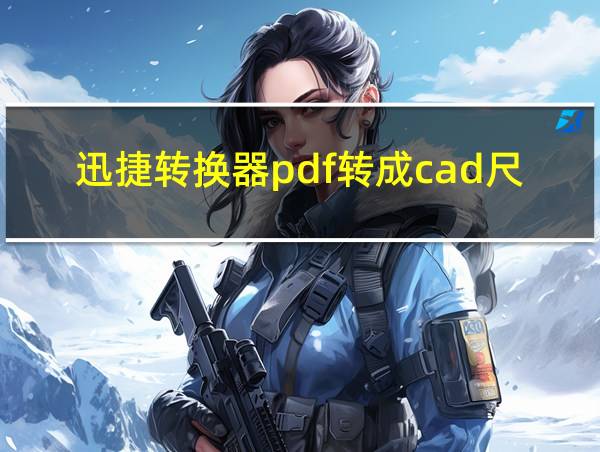 迅捷转换器pdf转成cad尺寸变了的相关图片