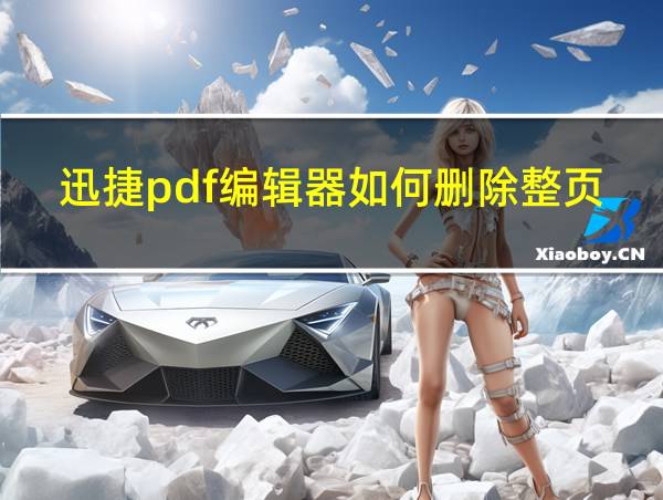 迅捷pdf编辑器如何删除整页的相关图片