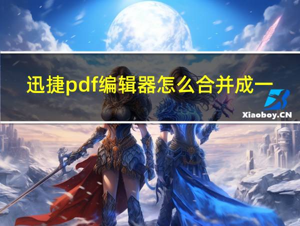 迅捷pdf编辑器怎么合并成一个pdf的相关图片