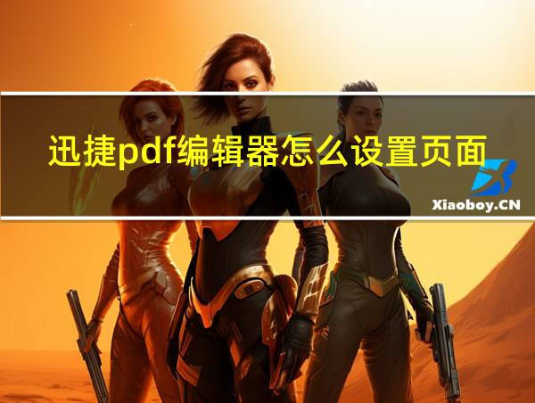 迅捷pdf编辑器怎么设置页面的相关图片