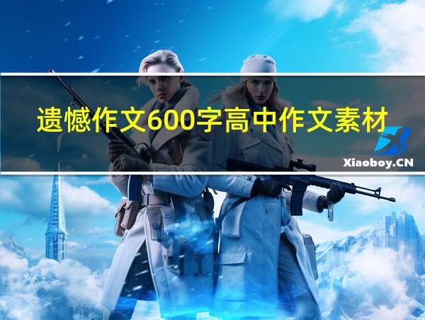 遗憾作文600字高中作文素材的相关图片