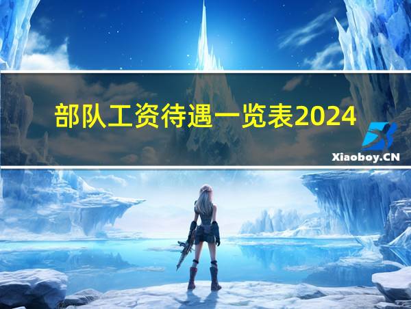 部队工资待遇一览表2024的相关图片