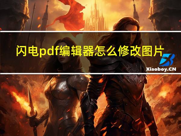 闪电pdf编辑器怎么修改图片文字的相关图片