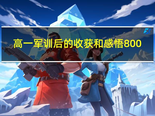 高一军训后的收获和感悟800字作文的相关图片