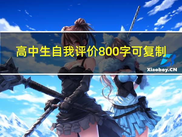 高中生自我评价800字可复制的相关图片