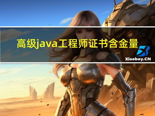 高级java工程师证书含金量的相关图片