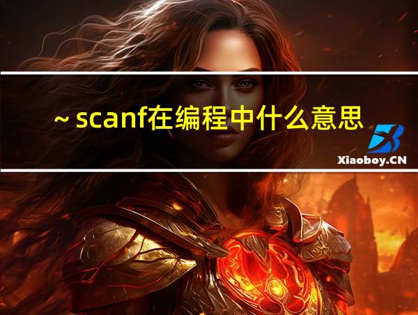 ～scanf在编程中什么意思的相关图片