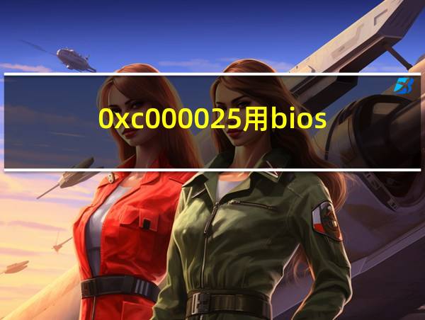 0xc000025用bios修复的相关图片