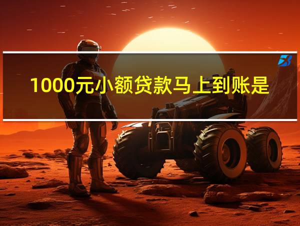 1000元小额贷款马上到账是真的吗的相关图片