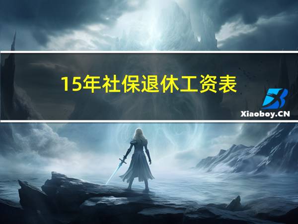 15年社保退休工资表的相关图片