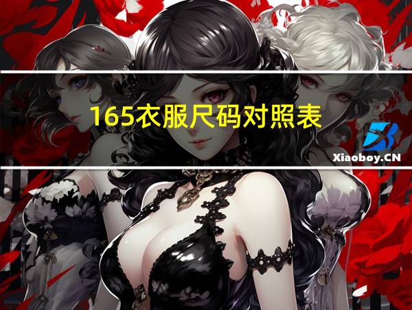 165衣服尺码对照表的相关图片