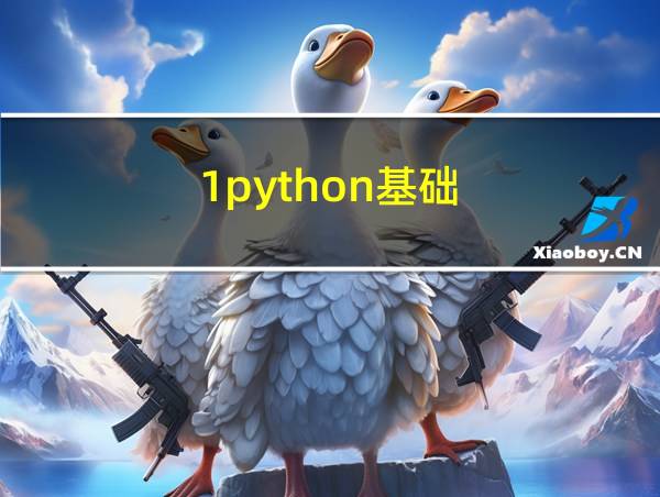 1-python基础