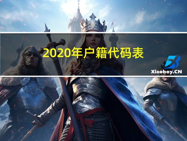 2020年户籍代码表的相关图片