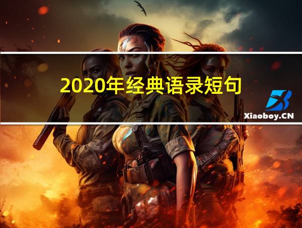 2020年经典语录短句的相关图片