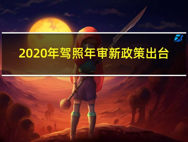 2020年驾照年审新政策出台的相关图片