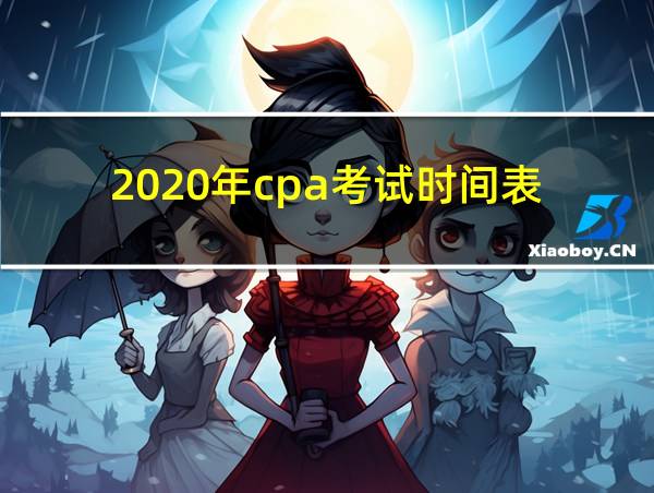 2020年cpa考试时间表的相关图片