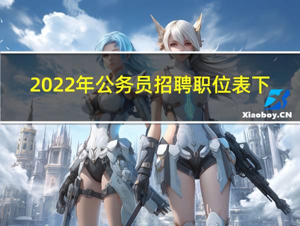 2022年公务员招聘职位表下载的相关图片