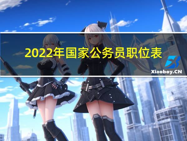 2022年国家公务员职位表的相关图片