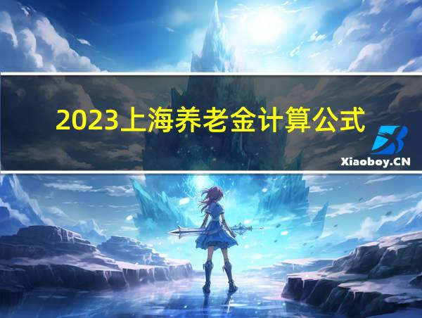 2023上海养老金计算公式的相关图片