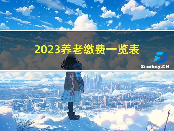 2023养老缴费一览表的相关图片