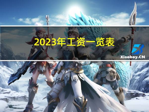 2023年工资一览表的相关图片