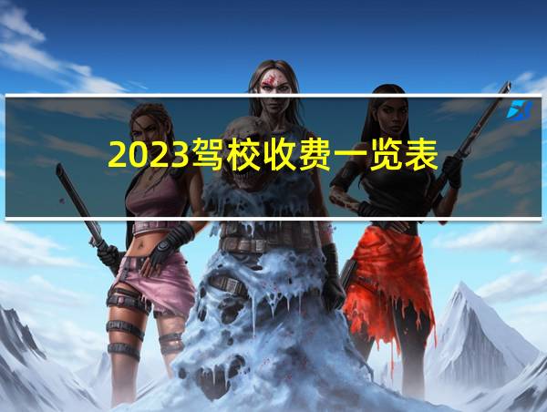 2023驾校收费一览表的相关图片