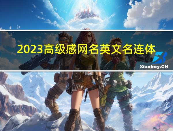 2023高级感网名英文名连体的相关图片