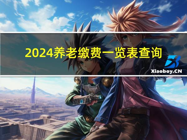 2024养老缴费一览表查询的相关图片