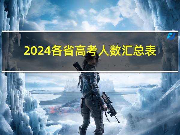 2024各省高考人数汇总表的相关图片