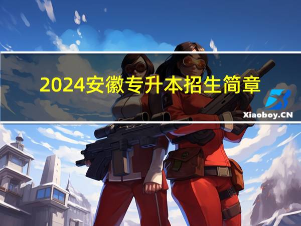 2024安徽专升本招生简章的相关图片