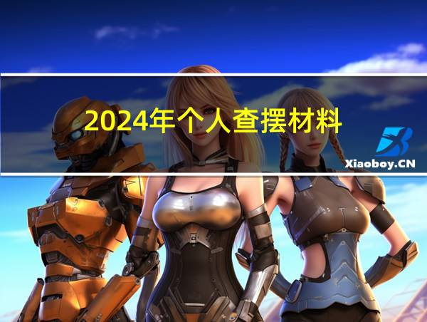 2024年个人查摆材料的相关图片