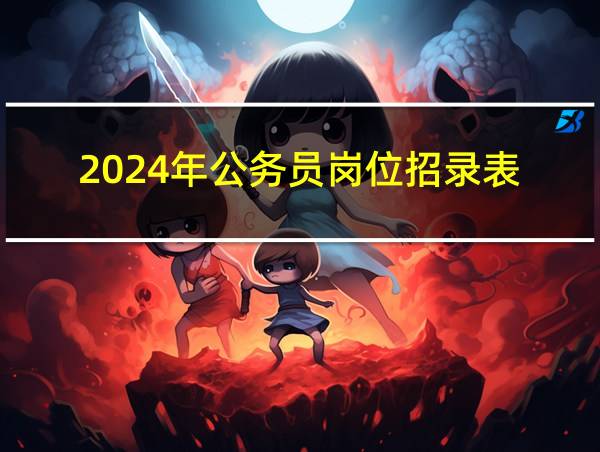 2024年公务员岗位招录表的相关图片